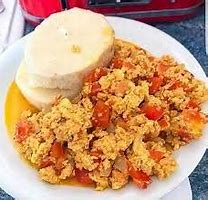 Boiled Yam (Served with Egg Sauce)